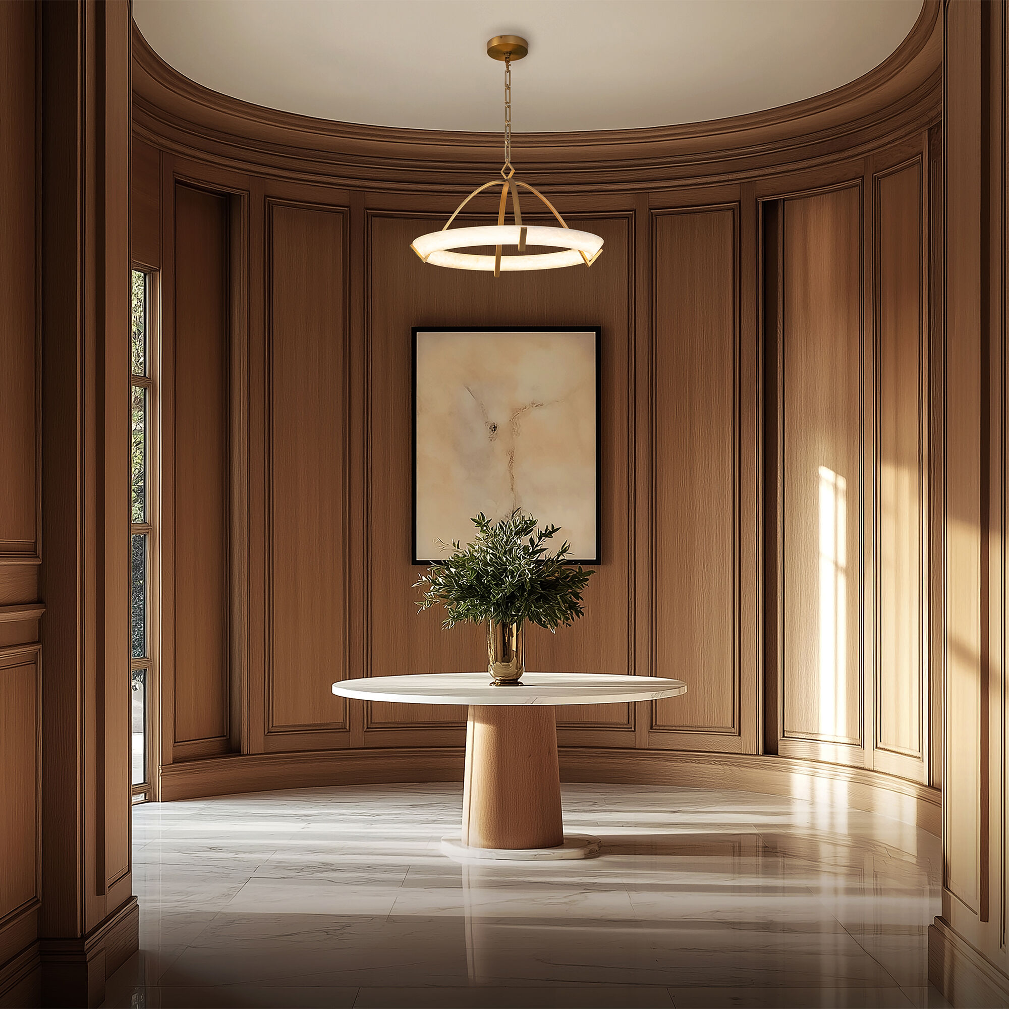 Copa LED 25.63 inch Aged Brass Indoor Hanging Lighting Ceiling Light