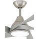 Transonic 56 inch Brushed Nickel with Silver Blades Ceiling Fan