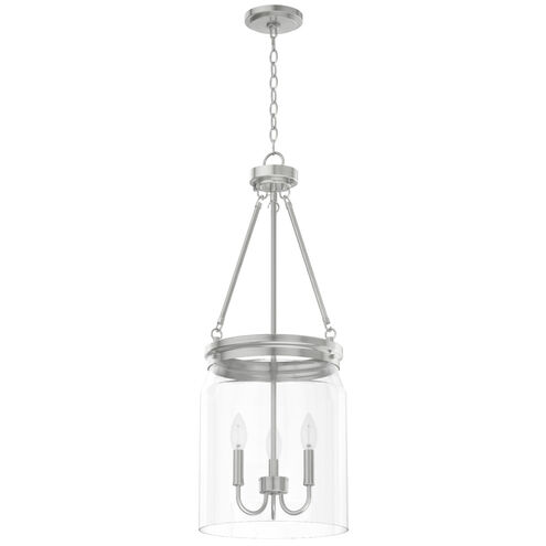 Devon Park 3 Light 12 inch Brushed Nickel Pendant Ceiling Light