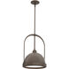 Atlas 1 Light 13.9 inch Bronze and Bronze Pendant Ceiling Light, Small
