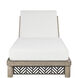 Emoto Pearl and Aged Bronze and Willow Outdoor Chaise