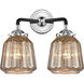 Nouveau Chatham LED 14 inch Black Polished Nickel Bath Vanity Light Wall Light in Mercury Glass, Nouveau