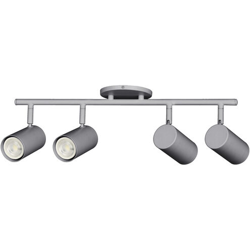 Taylor 4 Light 120 Satin Chrome Track Light Ceiling Light, Fixed Arm