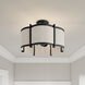Marlbeck 3 Light 18 inch Matte Black Semi-Flush Mount Ceiling Light