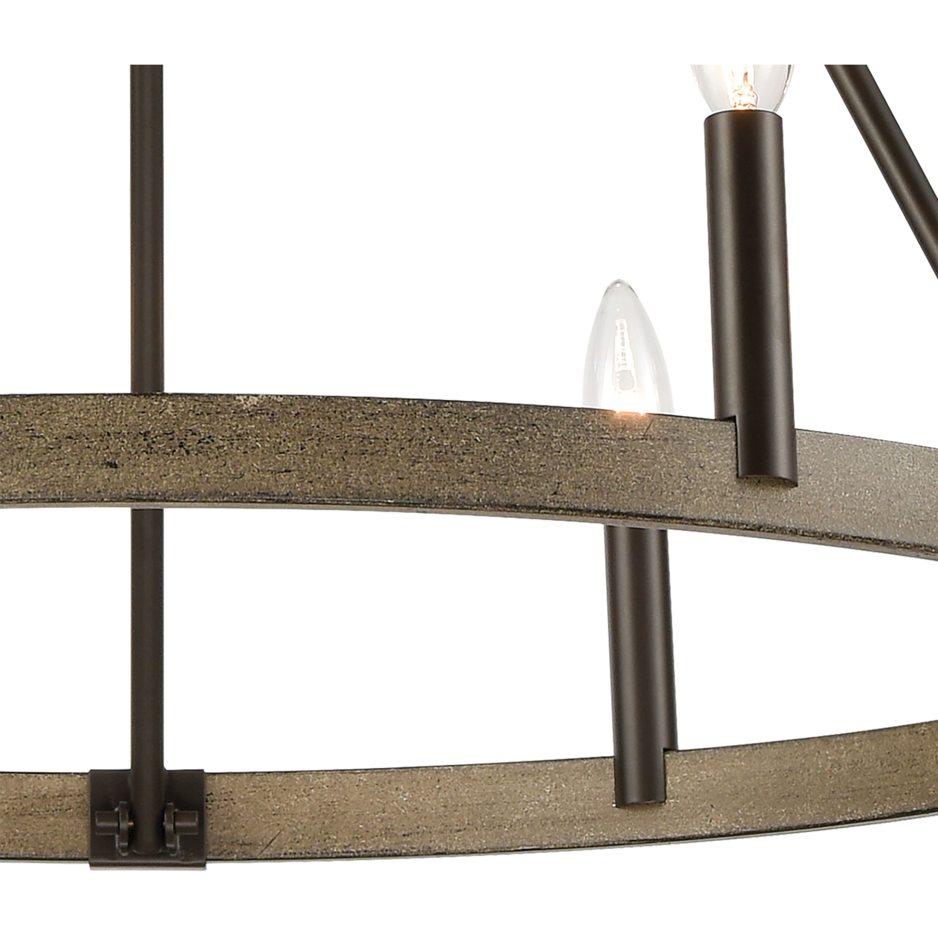 Transitions 6 Light 27 inch Oil Rubbed Bronze Chandelier Ceiling Light