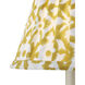 Block Print Mustard and White Pleated Chandelier Shade