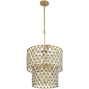 Windsor 7 Light 25 inch French Gold and Matte Black Chandelier Ceiling Light