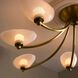 Zamora 8 Light 42 inch Antique Brass Flush Mount Ceiling Light