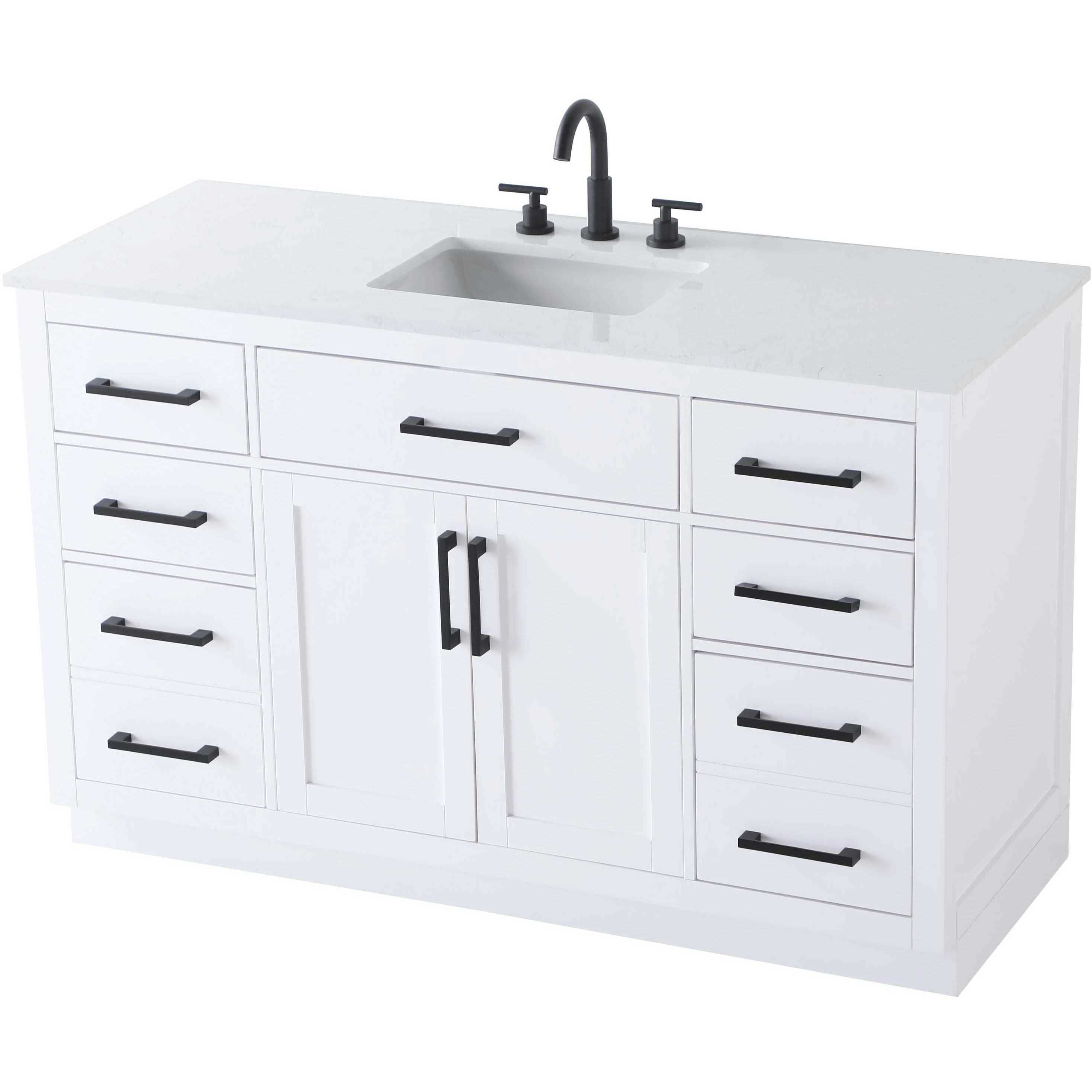 Alden 54 X 35 inch White Bathroom Vanity Cabinet