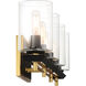 Sable Point 4 Light 27.88 inch Sand Coal With Honey Gold Bath Lamp Wall Light