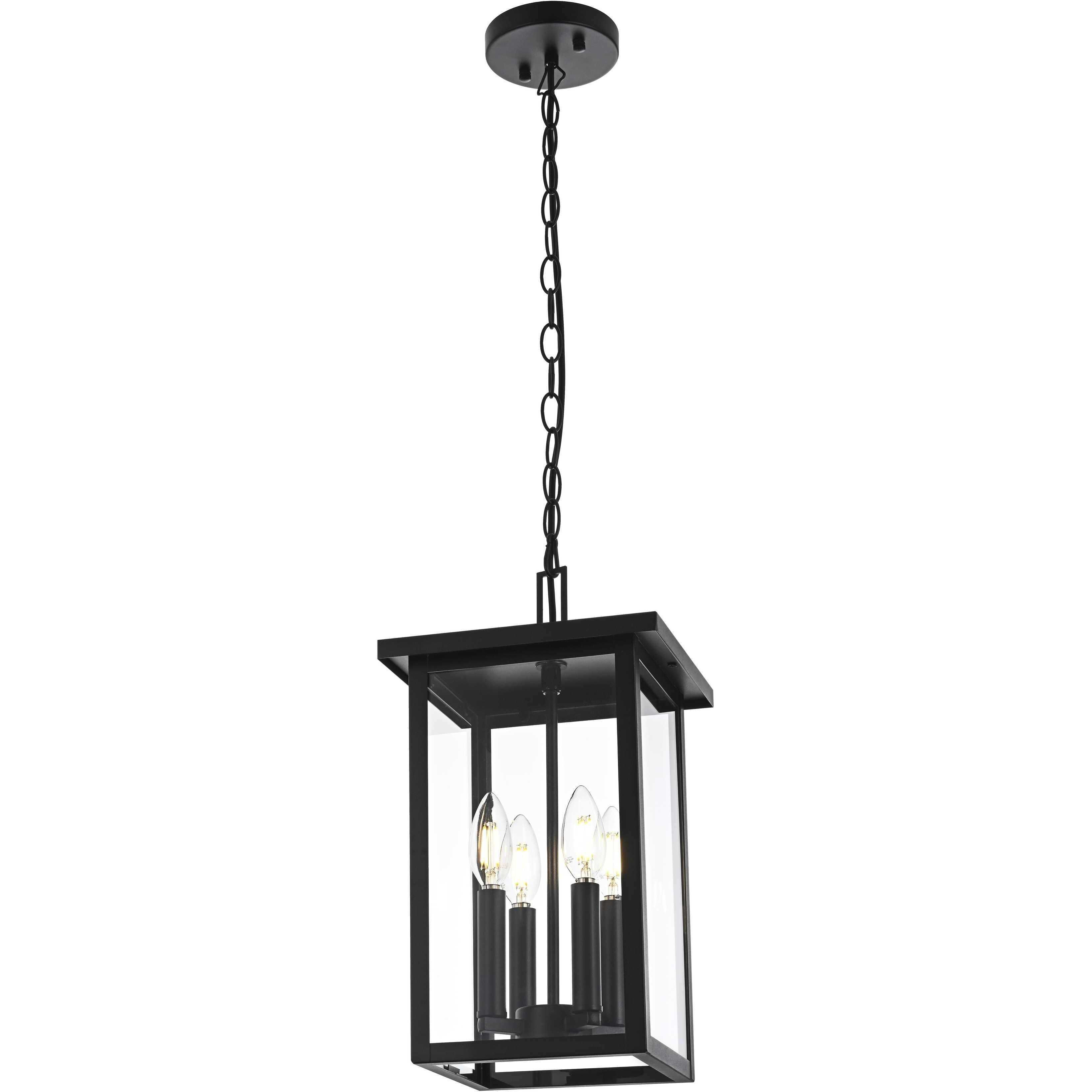 Sheridan 4 Light 9 inch Black Outdoor Pendant