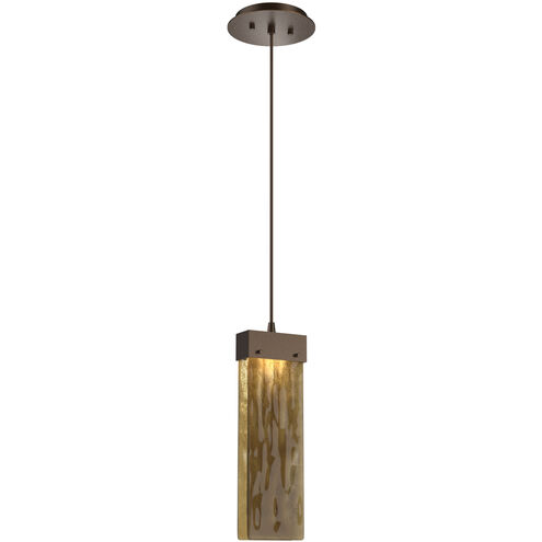 Parallel LED 2.3 inch Flat Bronze Pendant Ceiling Light in Bronze Granite, 2700K LED