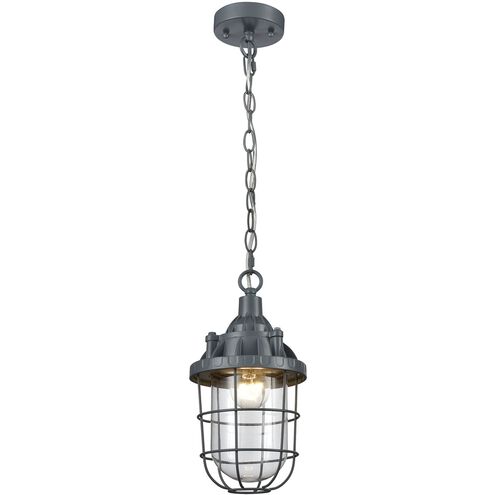 Steel Trap 1 Light 6 inch Graphite with Clear Mini Pendant Ceiling Light
