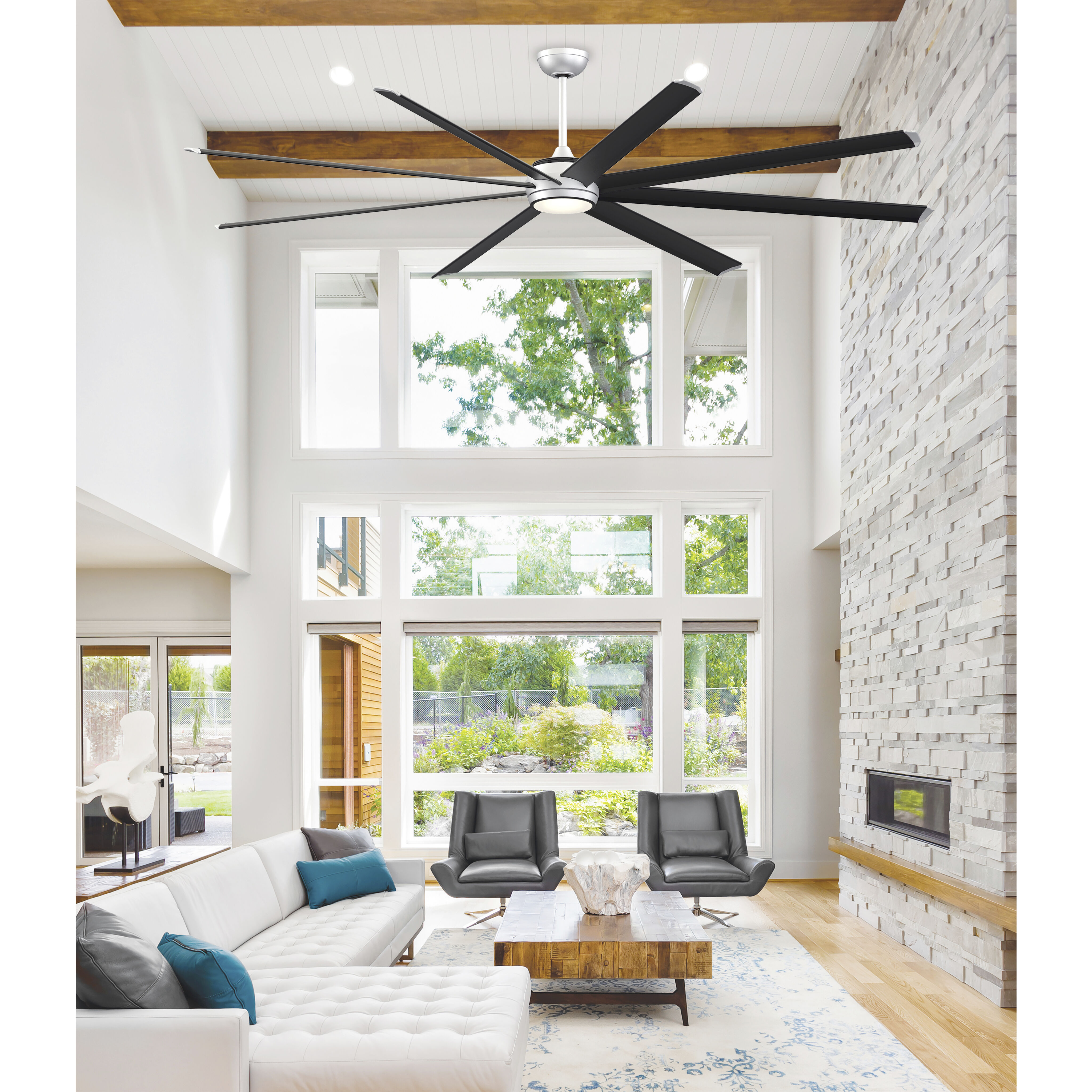 Stellar 96 9.21 inch Silver Fan Motor Only, Blades Sold Separately