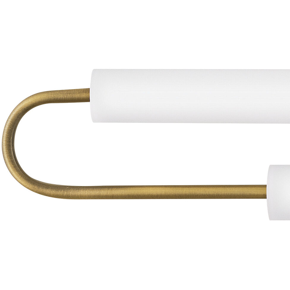 Eos LED 25 inch Lacquered Brass Bath Light Wall Light