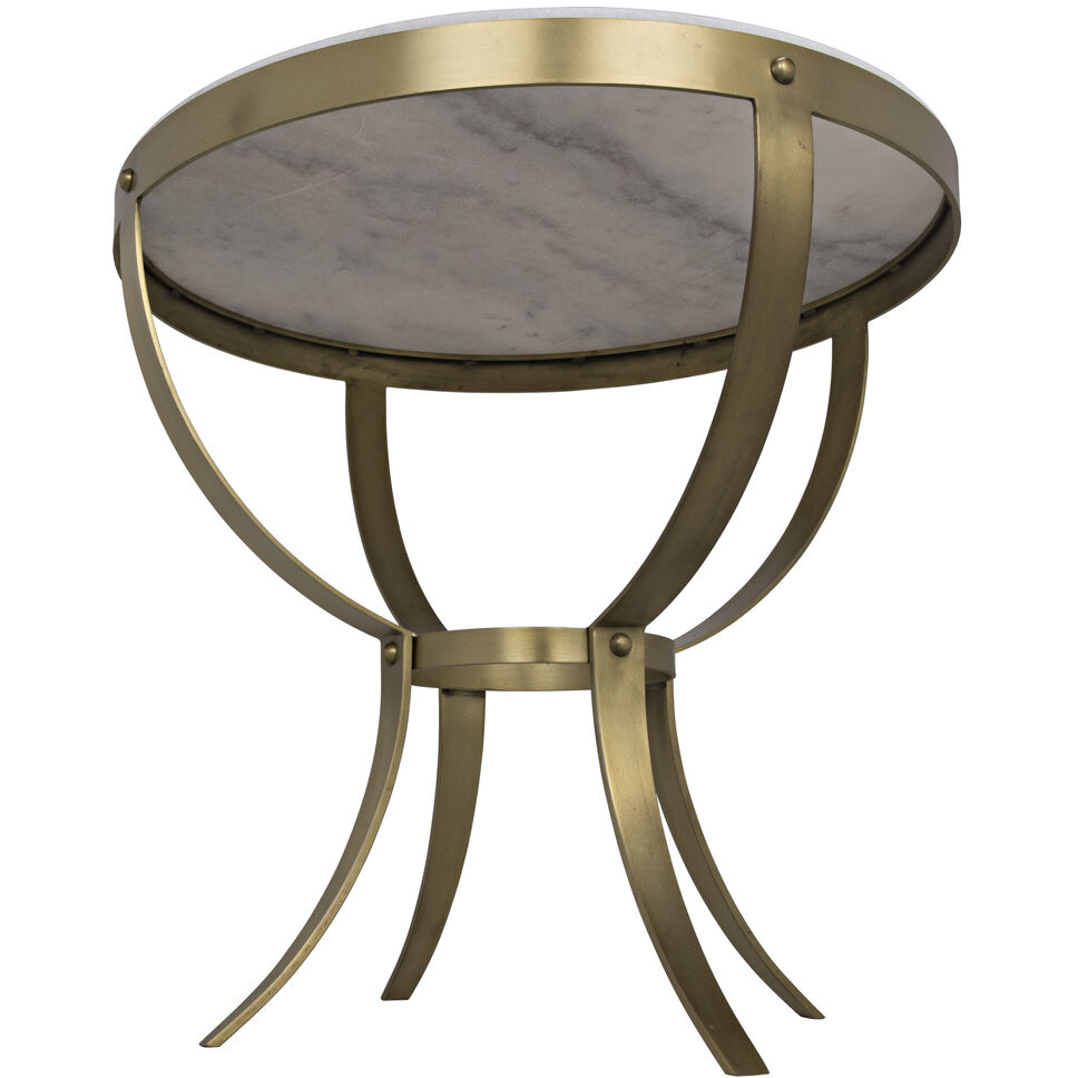 Byron 30 X 30 inch Antique Brass Side Table