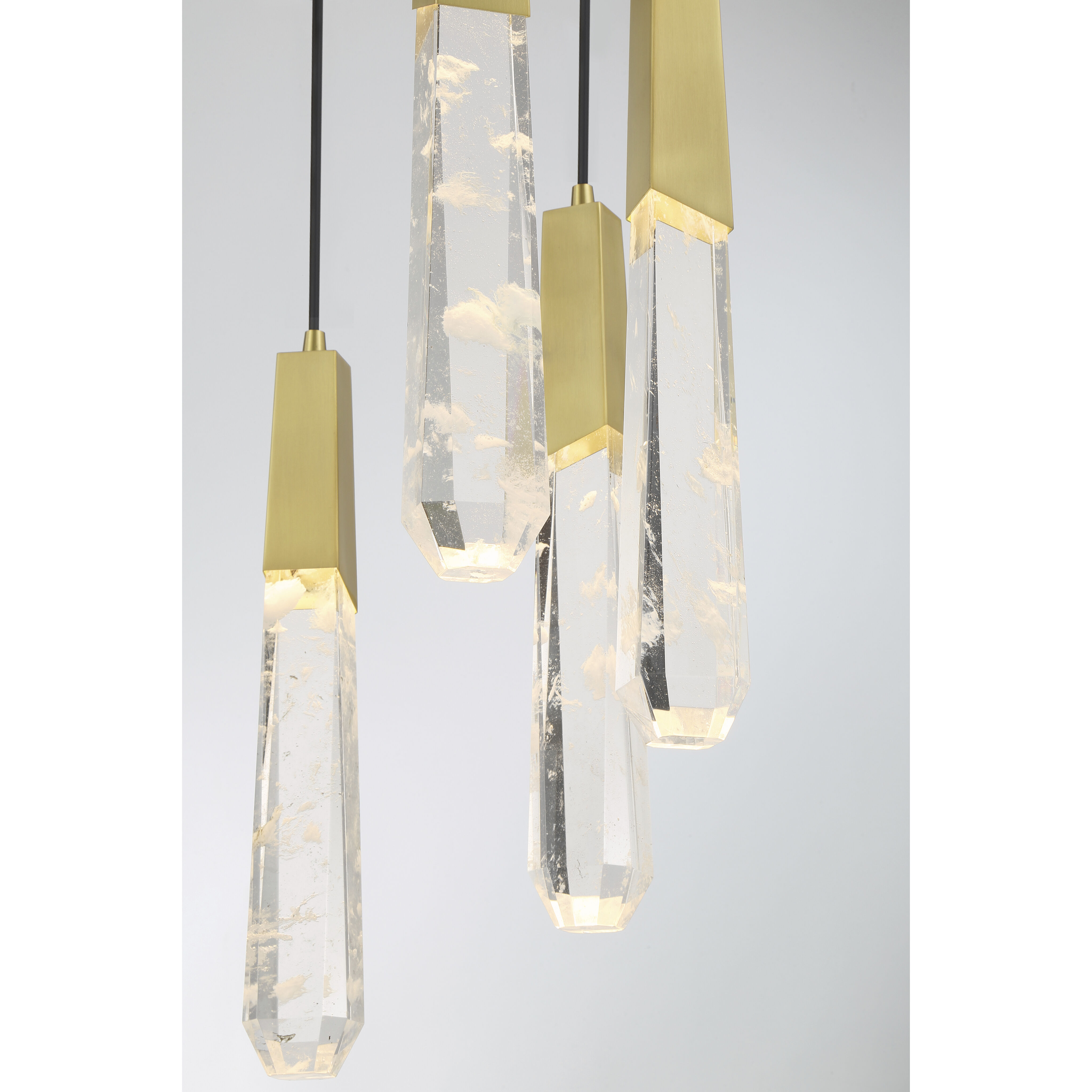 Drifting Droplets LED 20 inch Brushed Brass Pendant Ceiling Light