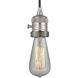 Franklin Restoration Bare Bulb 1 Light 2 inch Brushed Satin Nickel Mini Pendant Ceiling Light in Incandescent