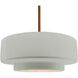 Radiance LED 16.25 inch Brushed Brass and Bisque Pendant Ceiling Light