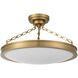 Cameron 1 Light 24 inch Brushed Champagne Brass Semi-Flush Mount Ceiling Light