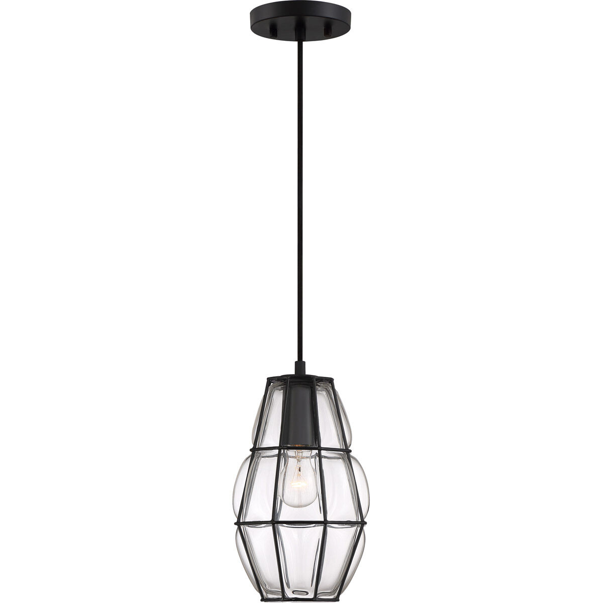 Blythe 1 Light 8 inch Earth Black Mini Pendant Ceiling Light