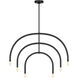 Drew & Jonathan Hadden 6 Light 36 inch Midnight Black Chandelier Ceiling Light