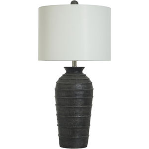 Hampton 32 inch 150.00 watt Matte Black Table Lamp Portable Light
