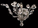 Orchid 1 Light 16 inch Chrome Wall Sconce Wall Light in Royal Cut