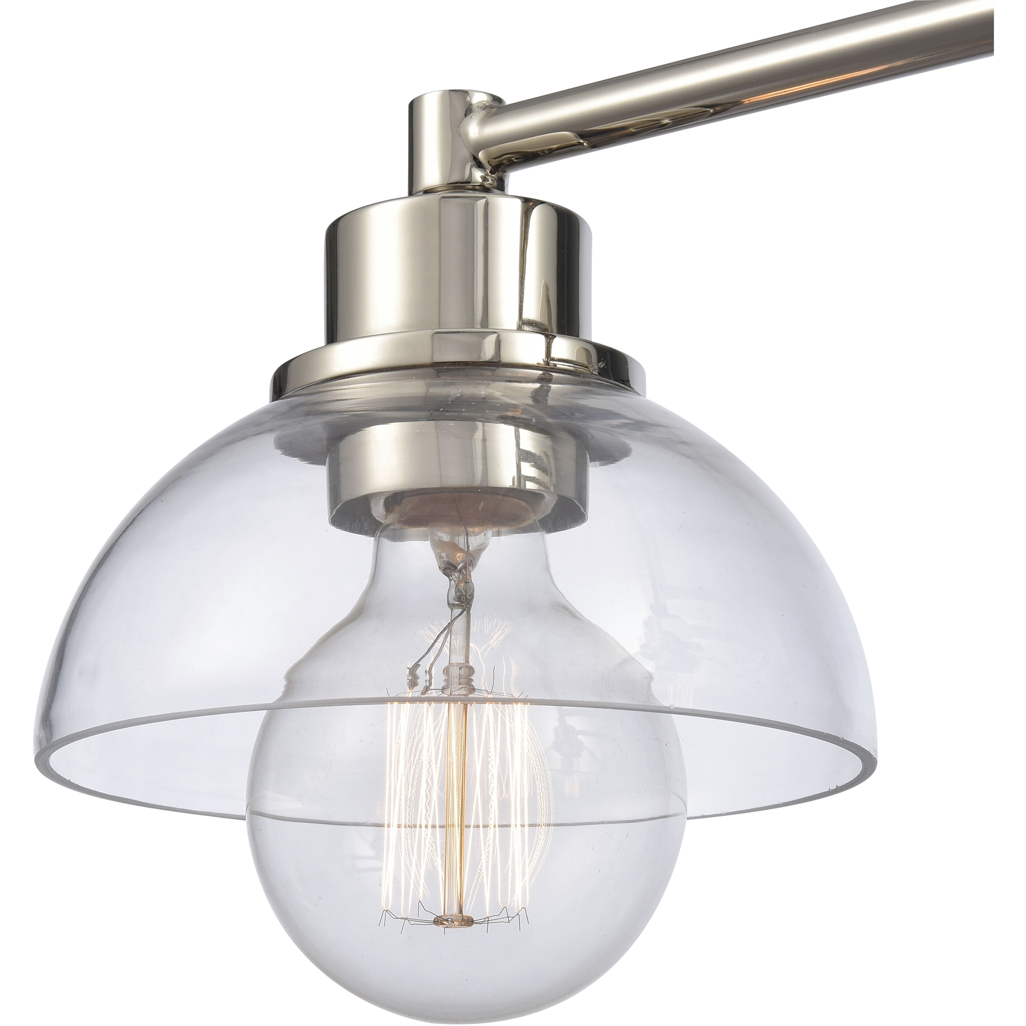 Julian Vanity Light Wall Light in Polished Nickel