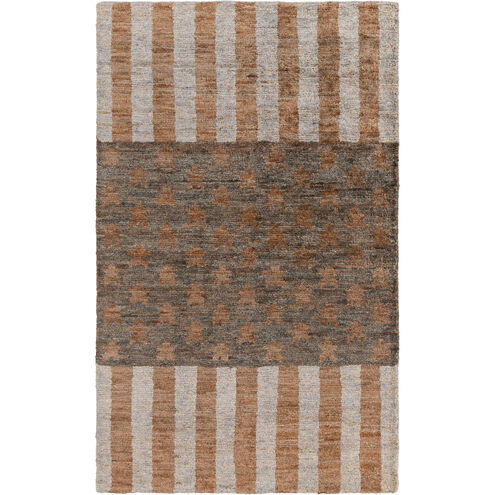 Scarborough 96 X 60 inch Medium Gray, Light Gray, Dark Green, Camel Rug