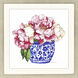 Pretty Petals Pink and Blue and Green and White Framed Art