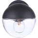 Evie 1 Light 7 inch Midnight Outdoor Wall Mount, Small