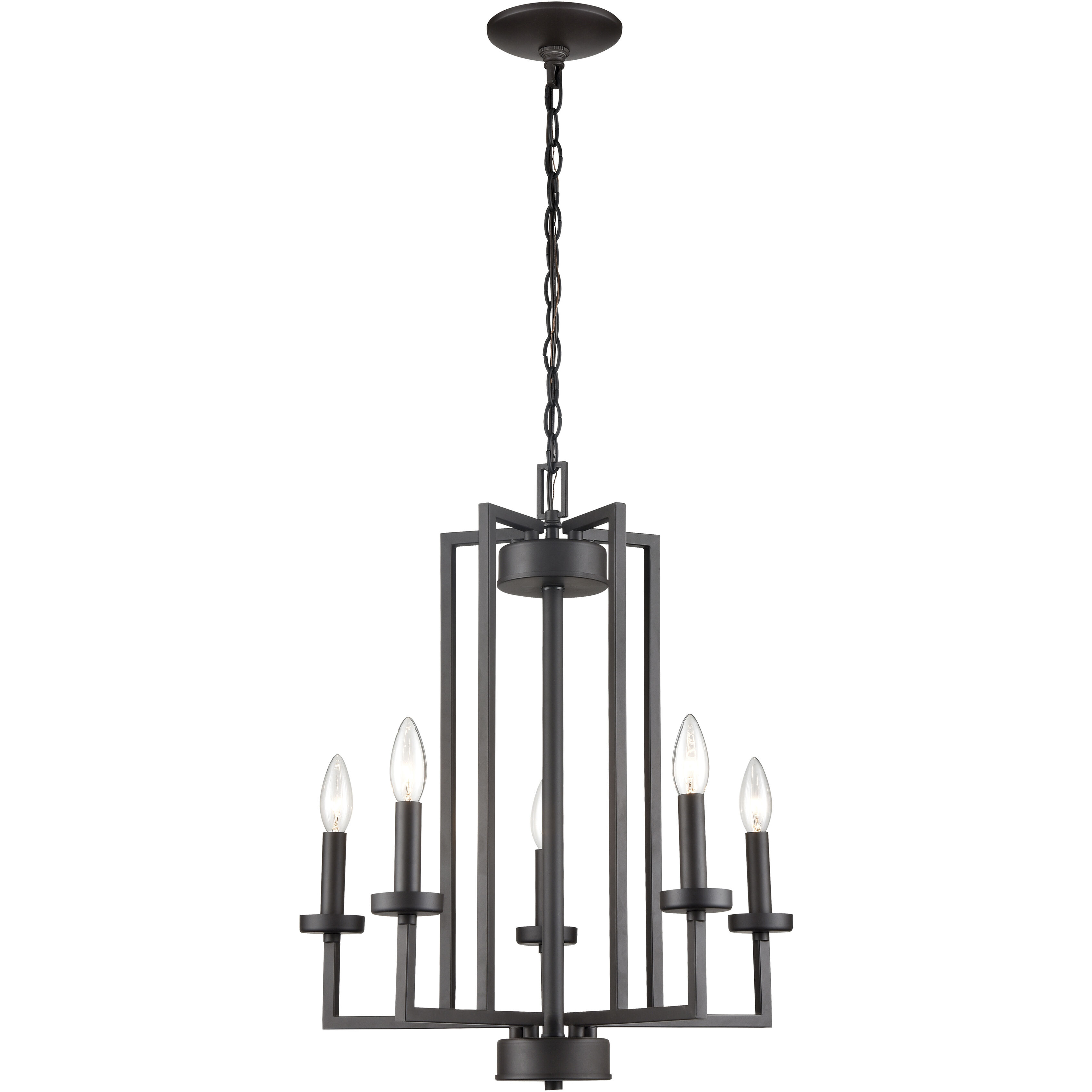 West End 5 Light 20 inch Oil Rubbed Bronze Chandelier Ceiling Light