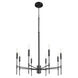 Hamilton 8 Light 28 inch Matte Black Chandelier Ceiling Light