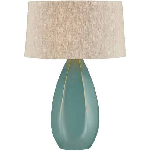 Colwyn 29.5 inch 15 watt Aged Brass/Ceramic Celadon Wash Table Lamp Portable Light