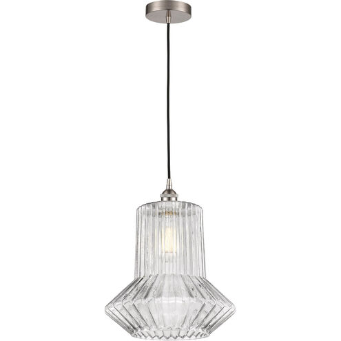 Edison Springwater 1 Light 12 inch Brushed Satin Nickel Mini Pendant Ceiling Light