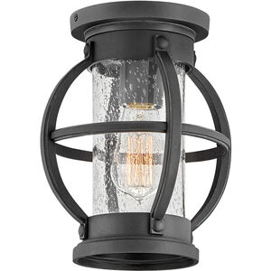 Coastal Elements Chatham 1 Light 8.25 inch Museum Black Outdoor Flush Mount