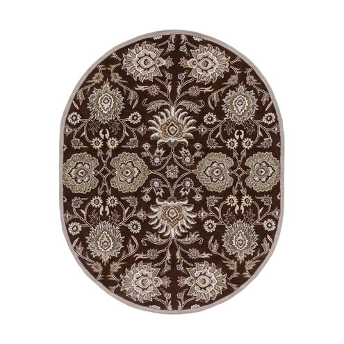 Edda 120 X 96 inch Dark Brown/Taupe/Khaki/Medium Gray/Charcoal Rugs, Wool