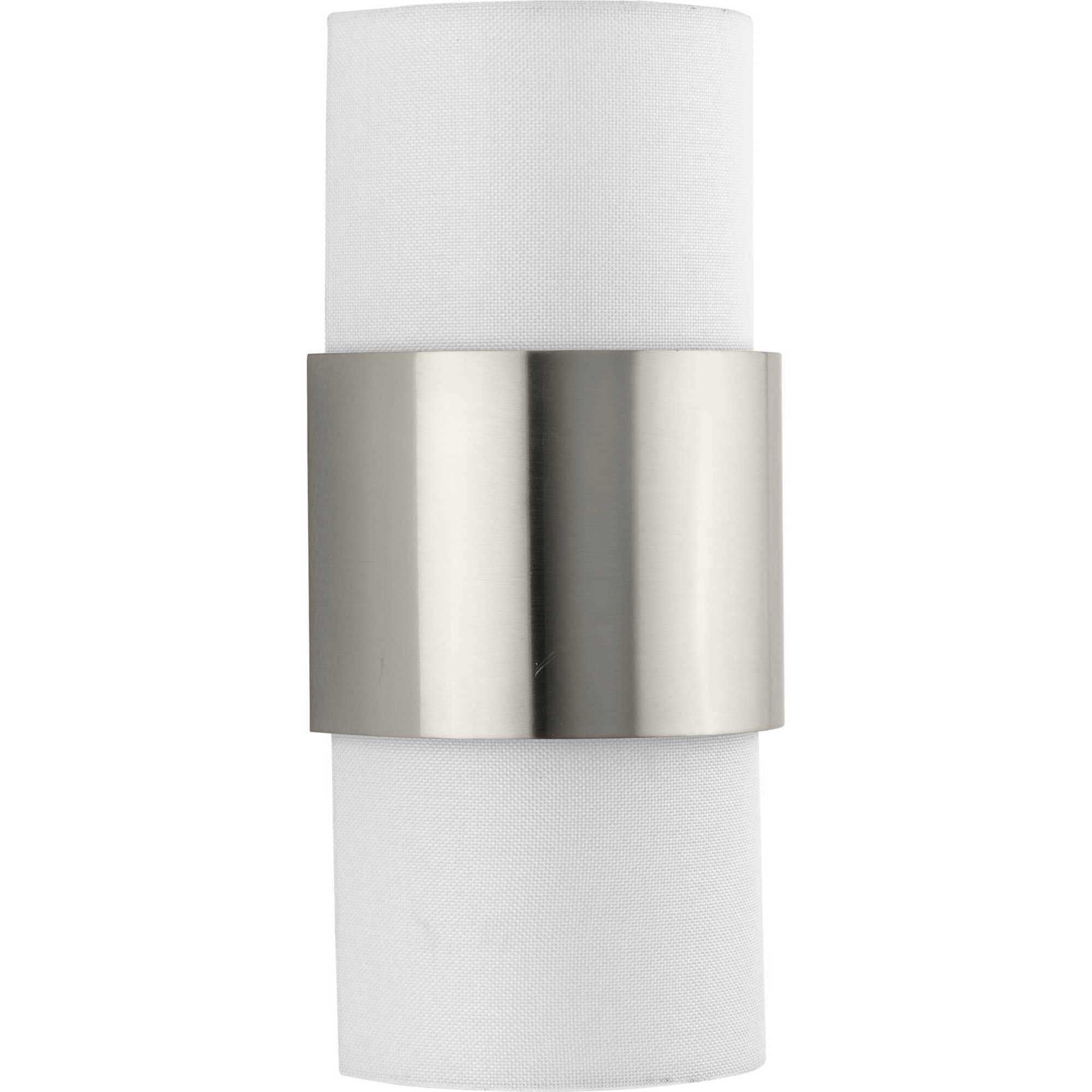 Silva 2 Light 7.87 inch Brushed Nickel Wall Sconce Wall Light, Design Series
