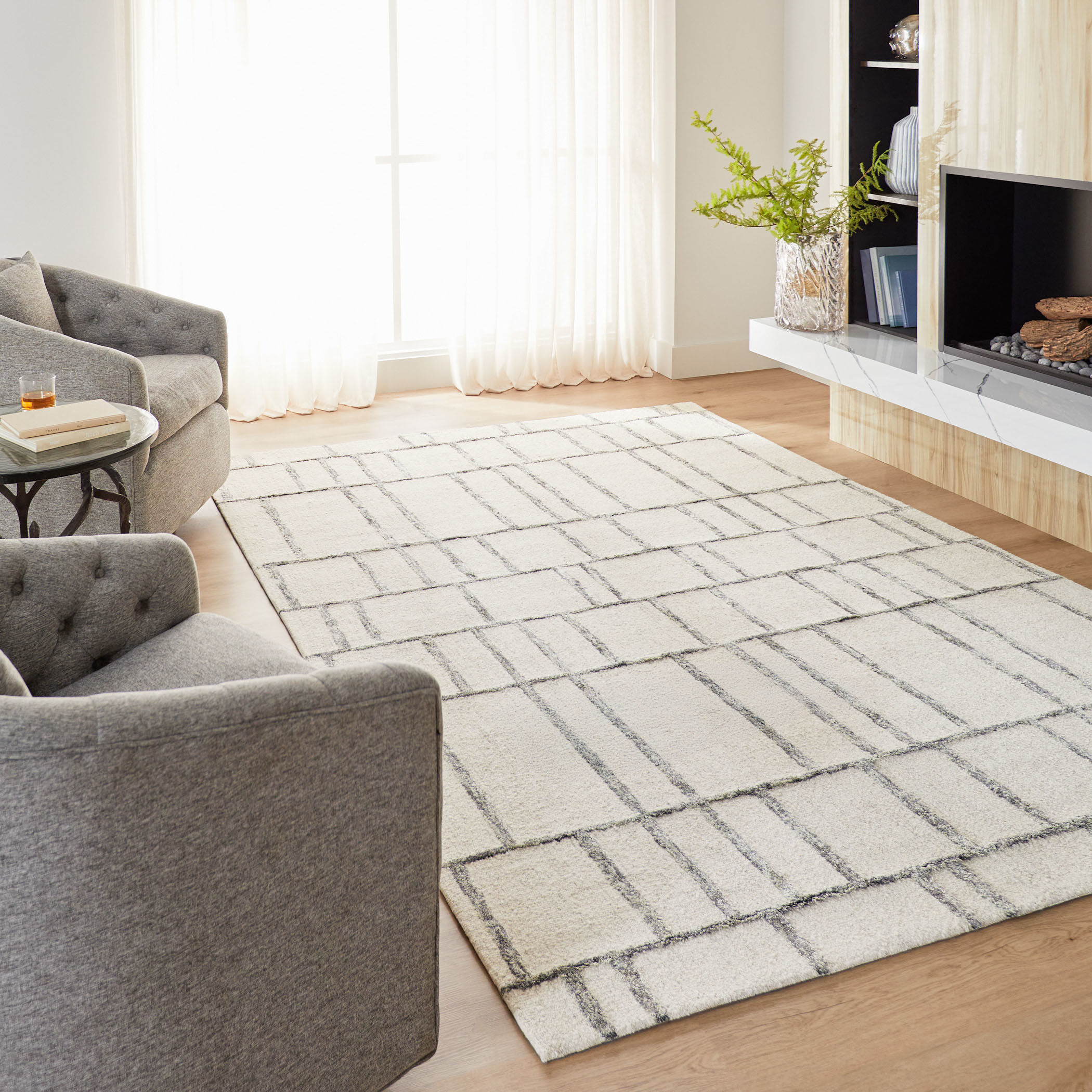 Laid Back Luxe 130 X 94 inch White/Ivory Rug in 8 x 11
