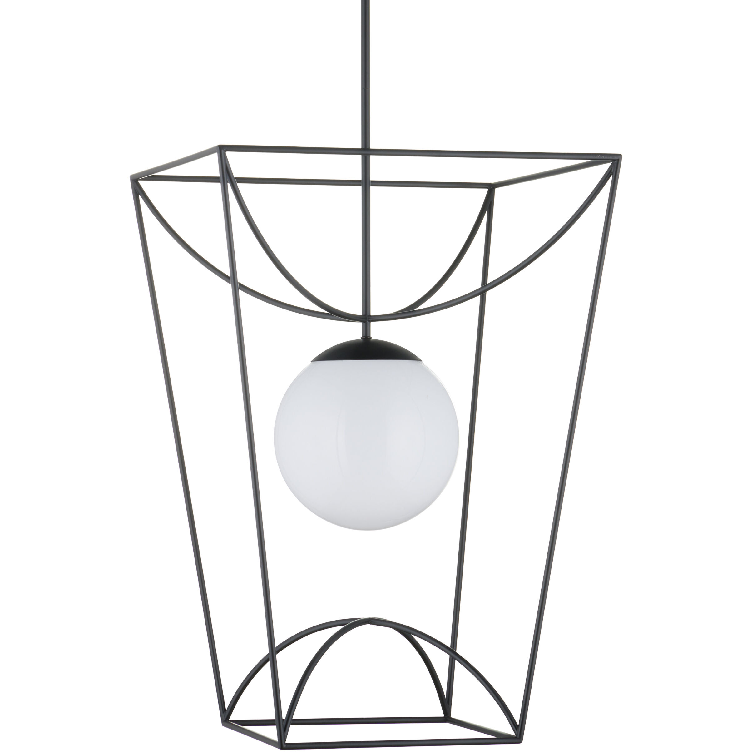 Rochefort 1 Light 21 inch Black/White Indoor/Outdoor Lantern Pendant Ceiling Light, Large