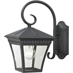 Ridgewood 1 Light 12 inch Matte Textured Black Outdoor Wall Sconce, Small