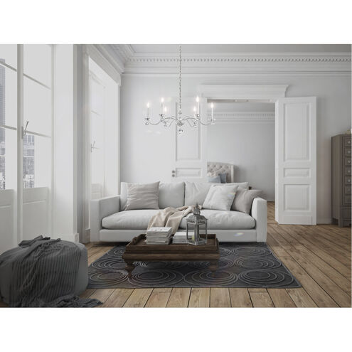 Century 5 Light 17 inch Polished Silver Chandelier Ceiling Light