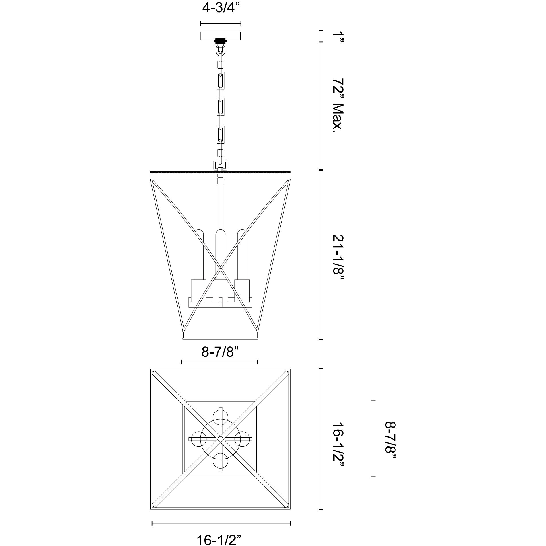 Lattice Pendant Ceiling Light in Urban Bronze