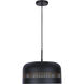 Miles 1 Light 13 inch Black Pendant Ceiling Light