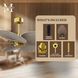 Atlas Alessandra TROPICAL 48 inch Brushed Brass with Gray Ash Tone Blades Ceiling Fan