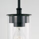 Mason 1 Light 5 inch Matte Black Semi-Flush Mount Ceiling Light, Convertible Dual Mount