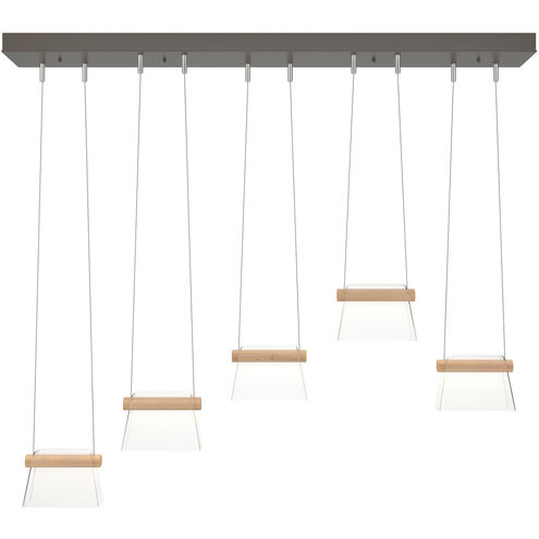 More Cowbell LED 6 inch Dark Smoke Pendant Ceiling Light in Clear