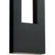 Atlantis LED 36 inch Satin Black Outdoor Wall Mount Lantern, Extra Large