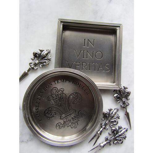 Fleur-de-lis Pewter Coasters